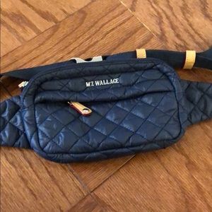 MZ Wallace Quilted Midnight Blue Metro Belt Bag